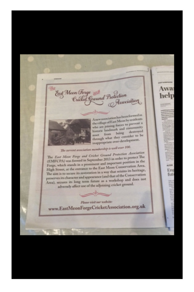 Full-page newspaper article